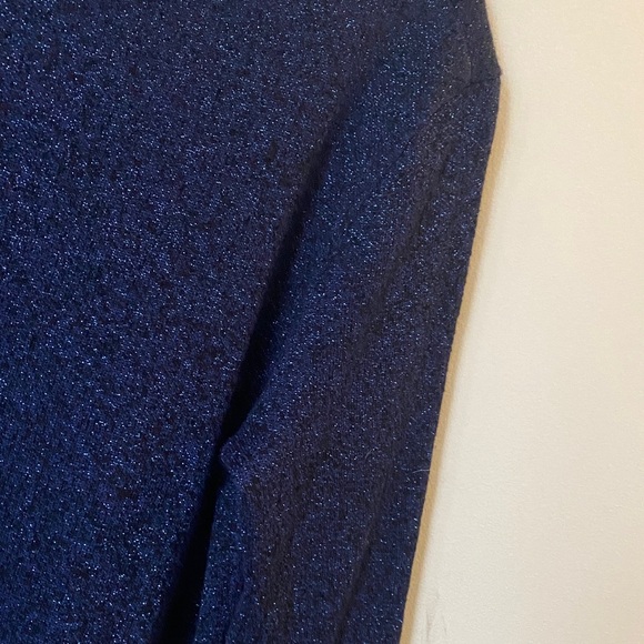 Sparkles Cable & Gauge Navy Blue Long Sleeve Sweater - Picture 5 of 5